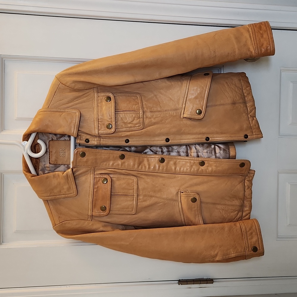 Banana Republic Tan Leather Jacket